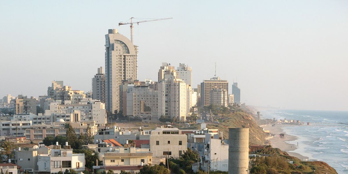 View over Netanya and its seafront